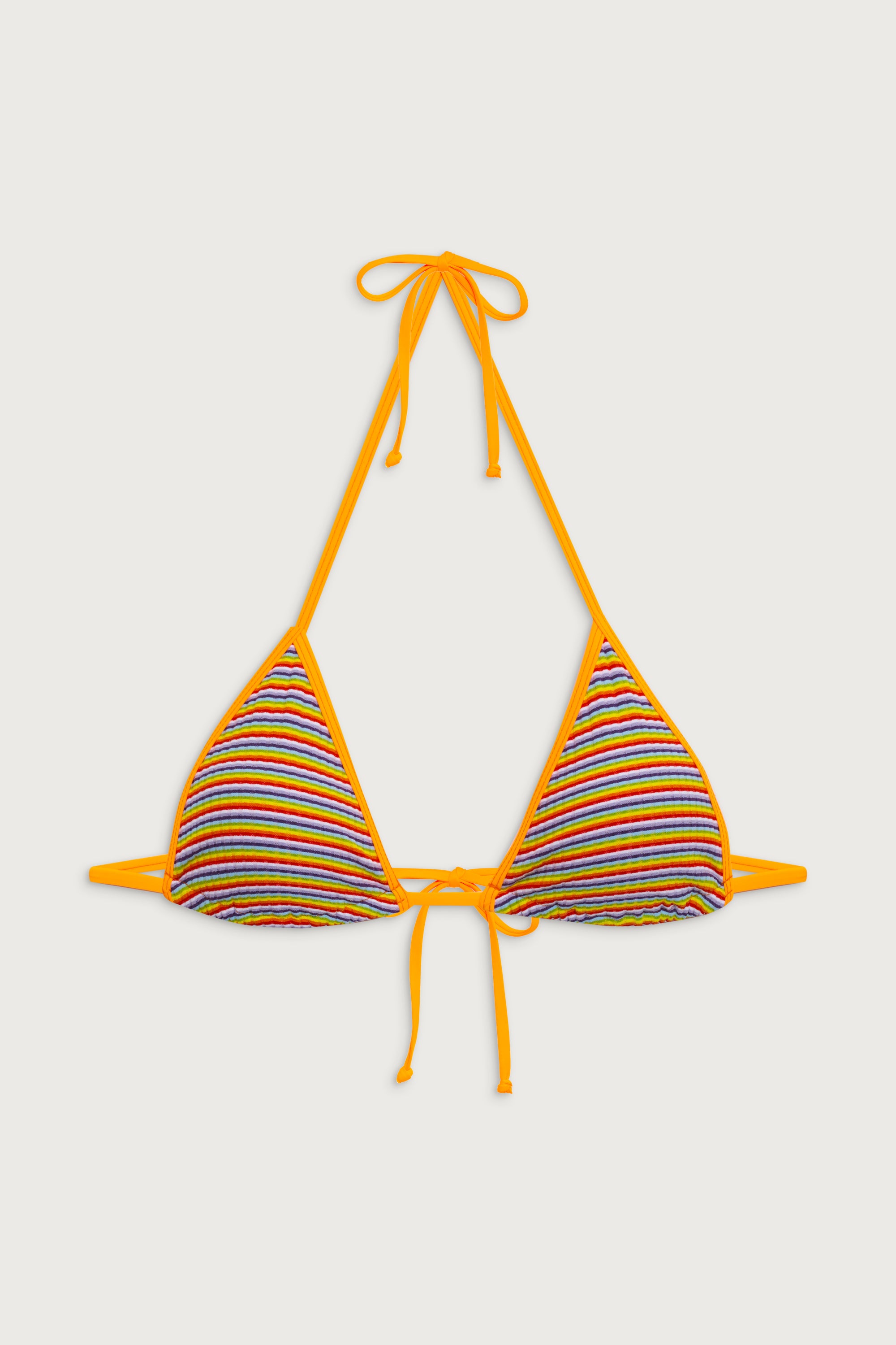 Nick Striped Triangle Bikini Top - Hawaiian Sky