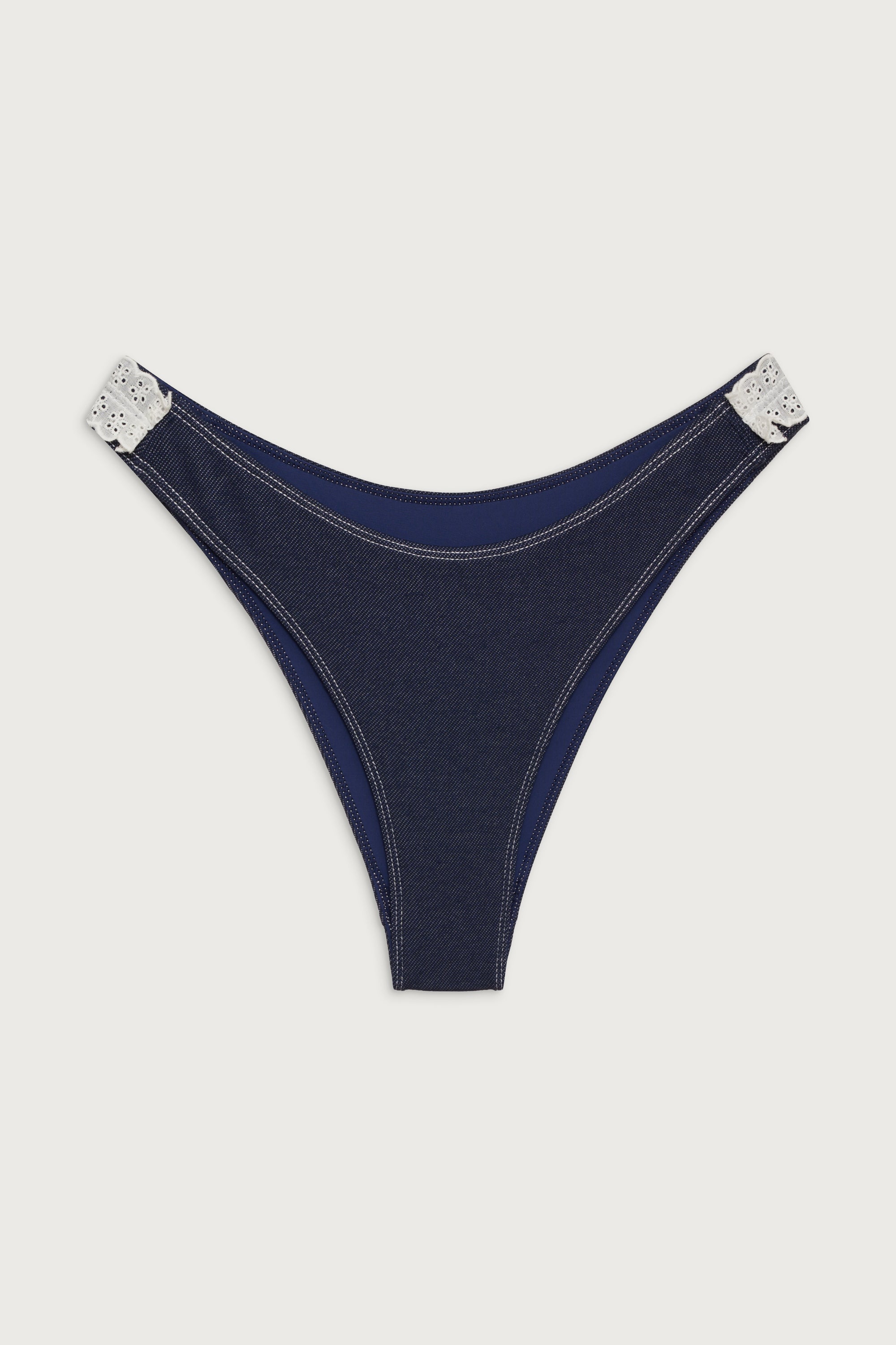 Dove Classic Bikini Bottom - Blue Denim