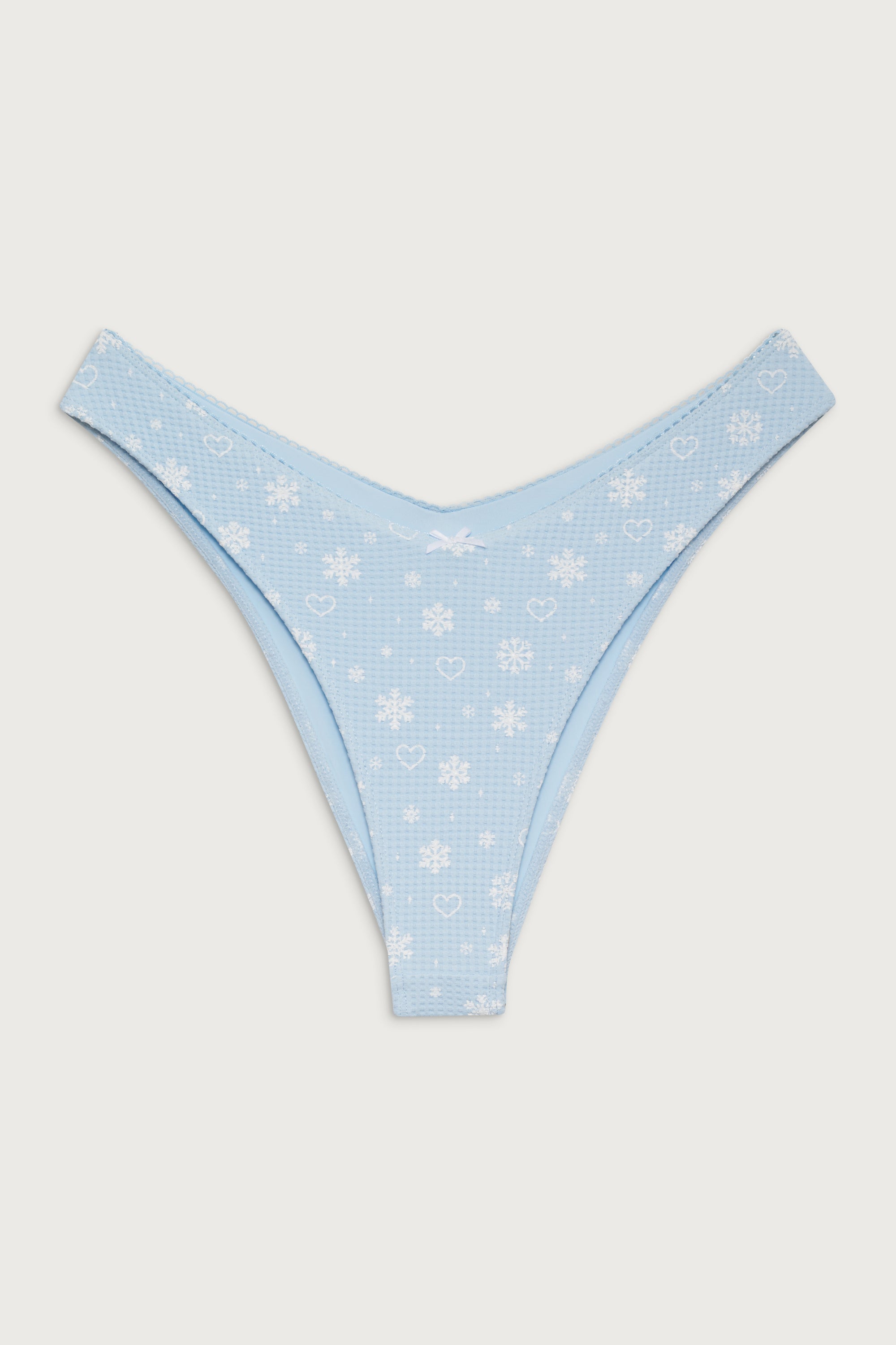 Enzo Waffle Cheeky Bikini Bottom - Flurries