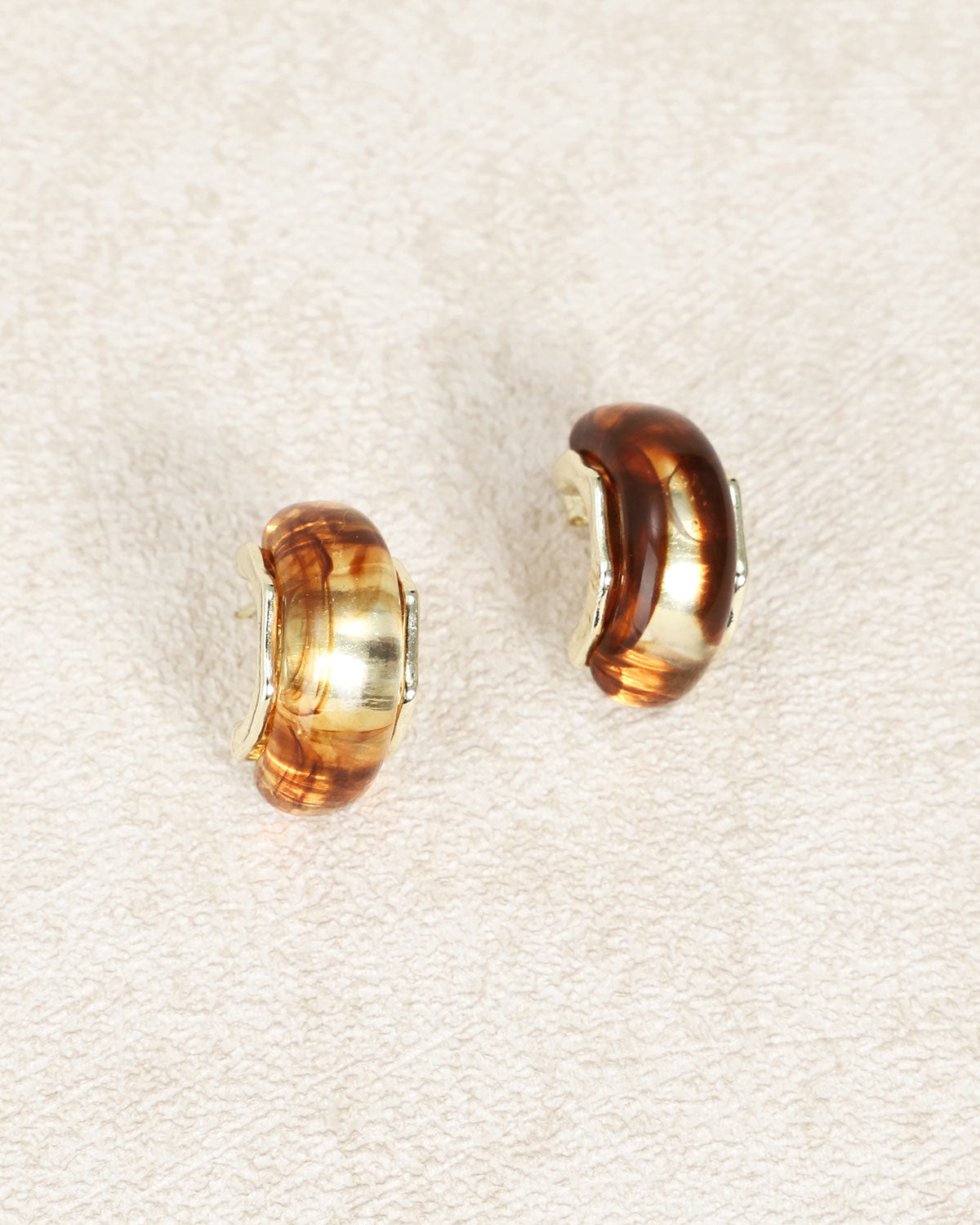 Brown Amber Earrings