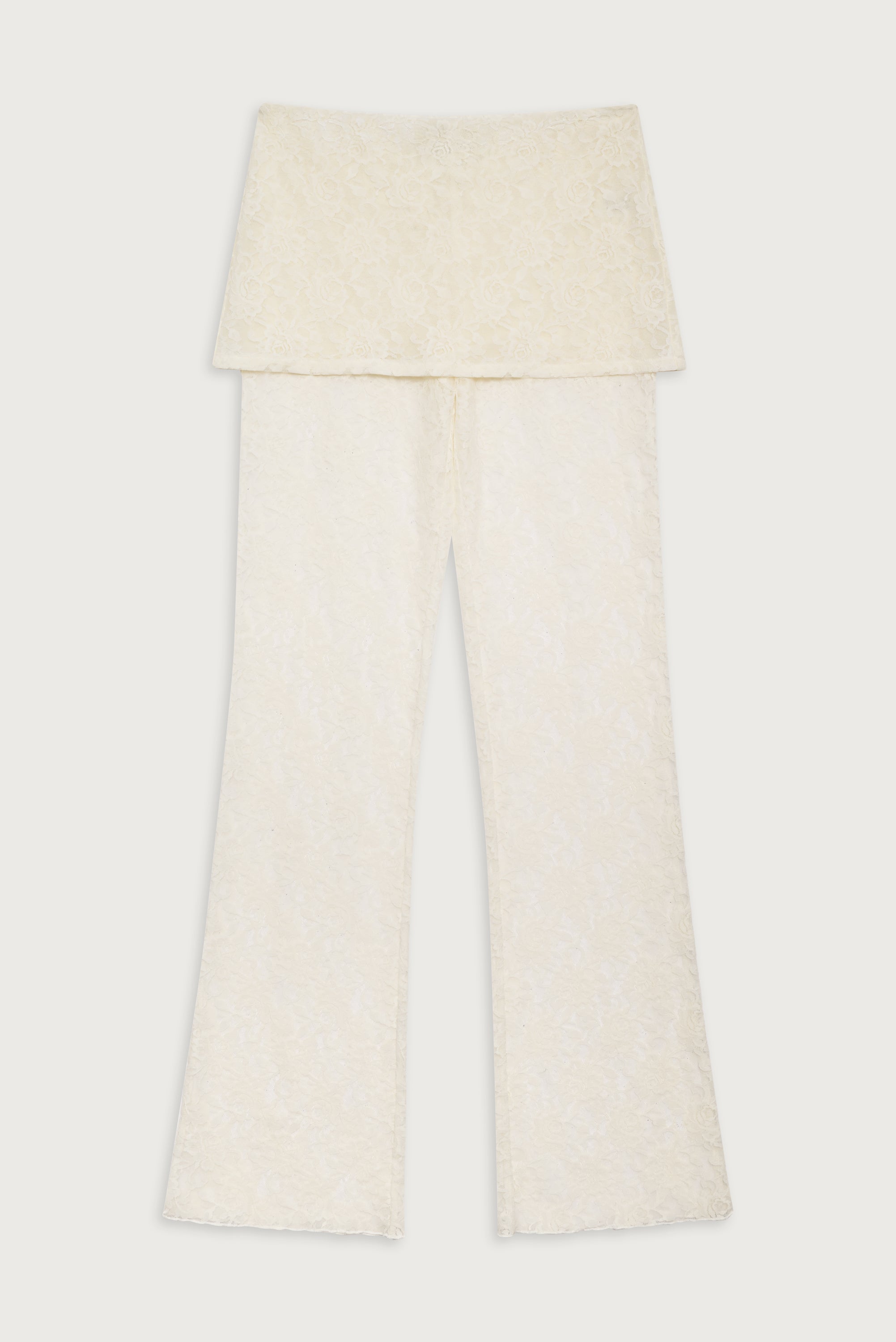 Mason Lace Flare Pant - Porcelain