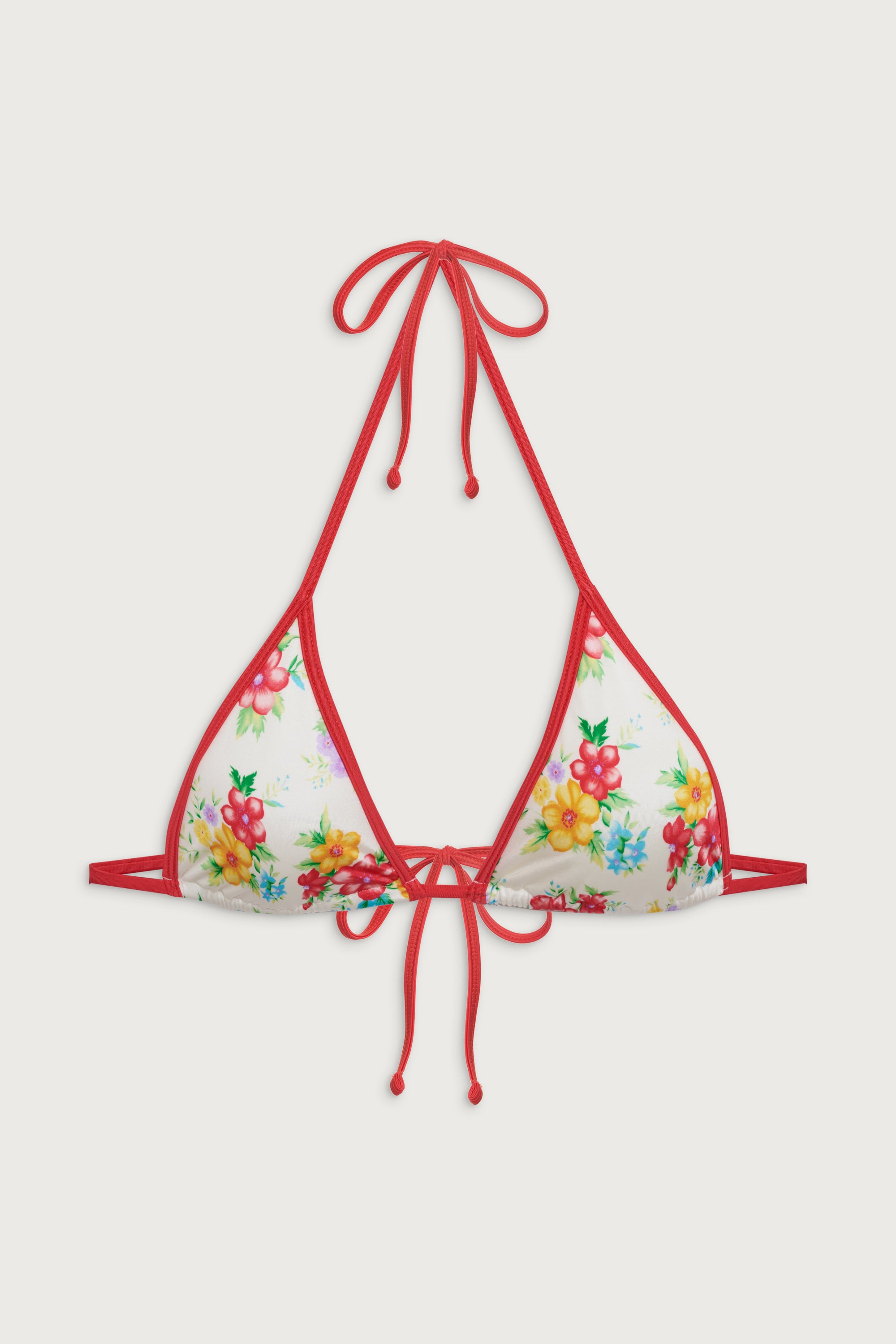 Nick Shine Triangle Bikini Top - Sweet Hibiscus