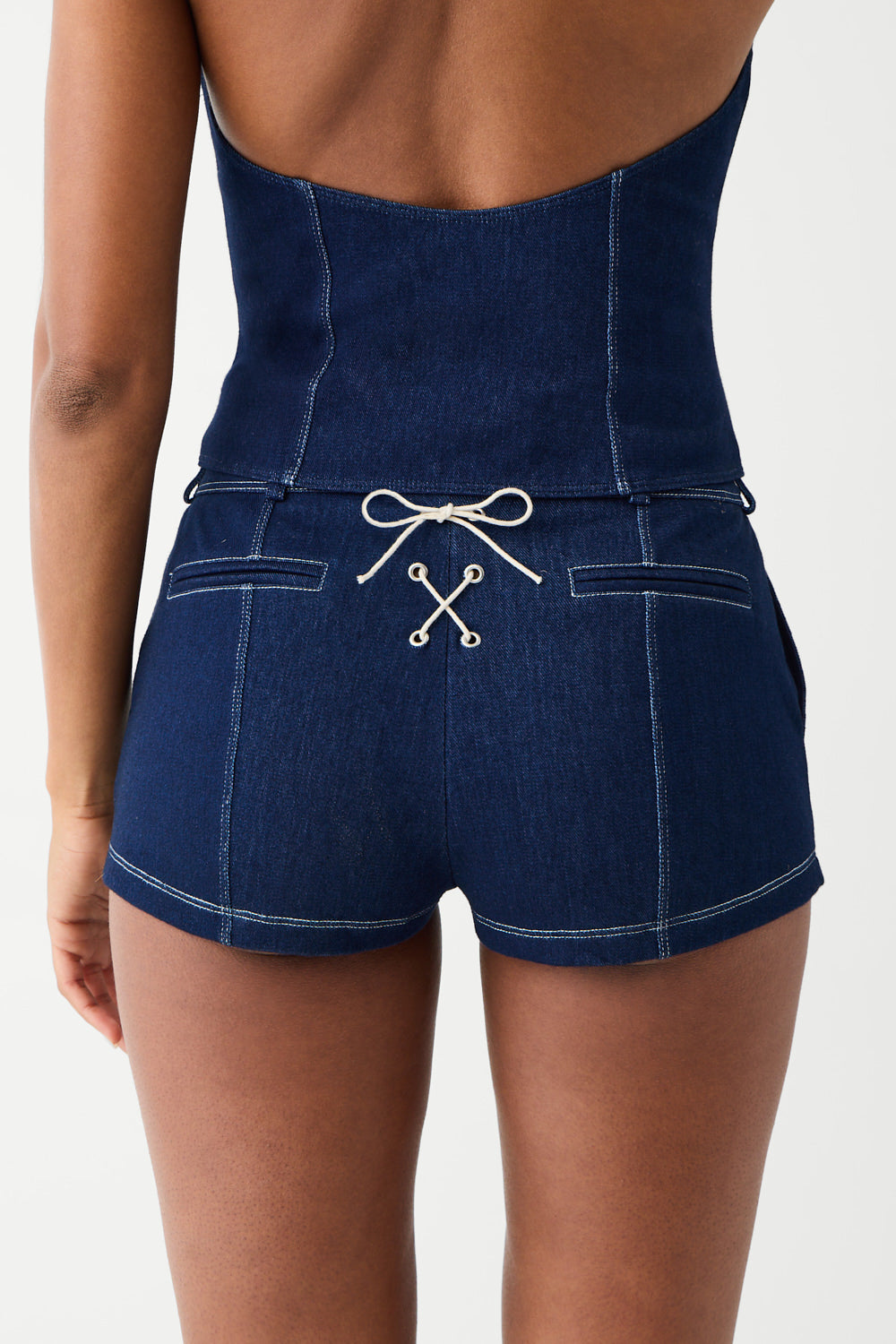 Mary Denim Mini Short - Blue Denim