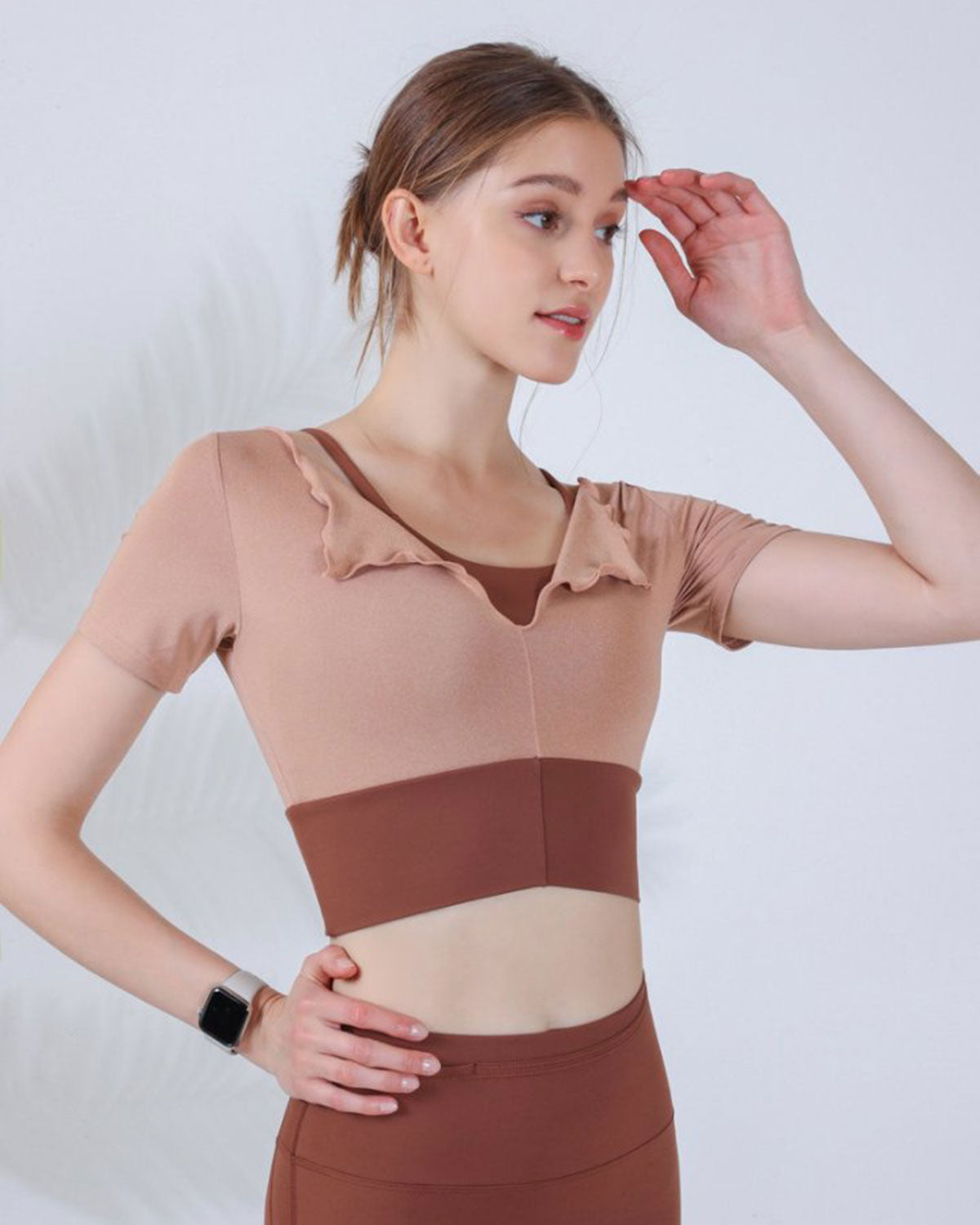 Brick Red Short Sleeve Top - Light Support