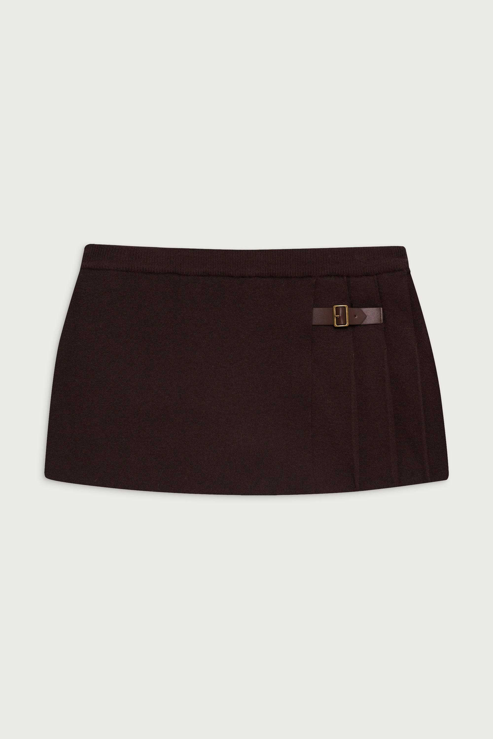 Carver Cloud Knit Pleated Skort - Mocha