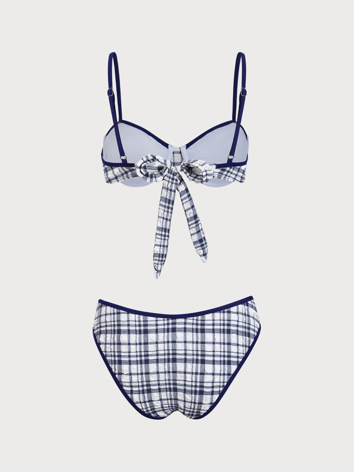 Plaid Underwire Bikini Set